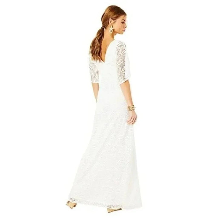 Lilly Pulitzer Parigi Elbow Sleeve Maxi Dress - Size Small