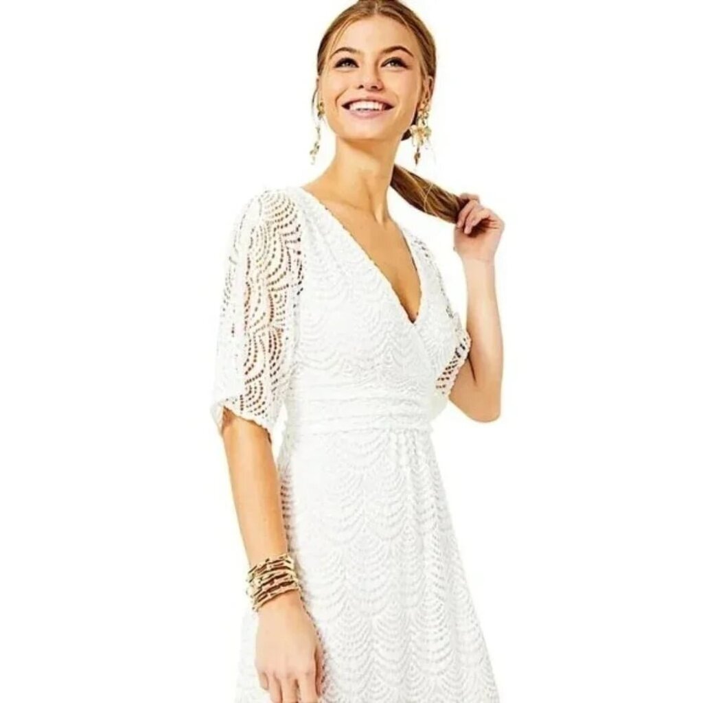 Lilly Pulitzer Parigi Elbow Sleeve Maxi Dress - Size Small