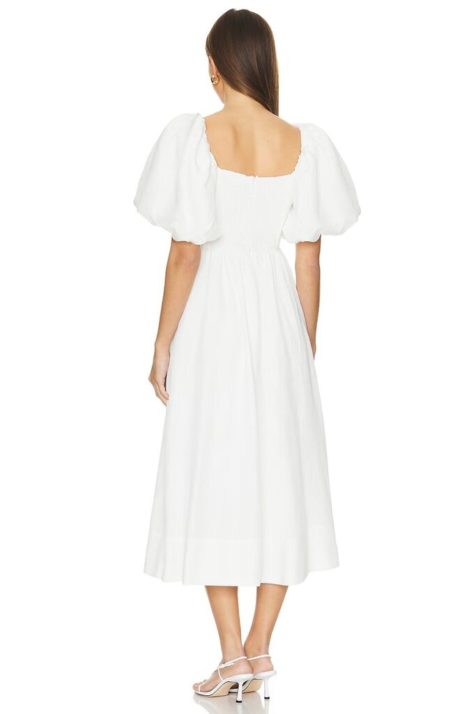 ASTR Cut-Out Puff-Sleeve Midi-Dress - Size Small