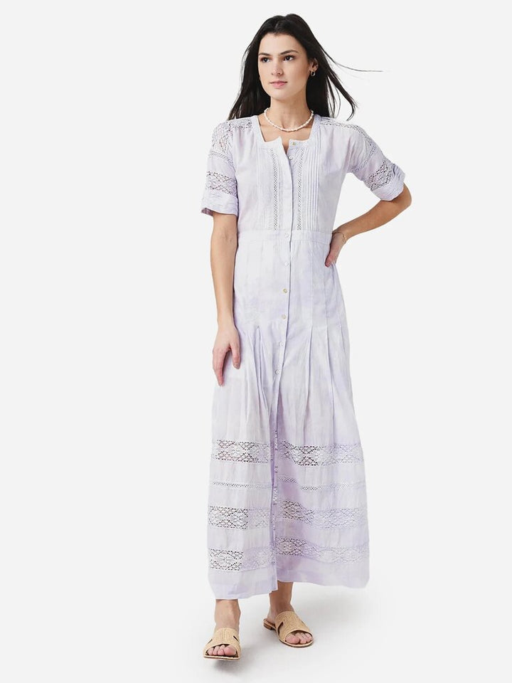 Love Shack Fancy Edie Dress in Purple - Size Large