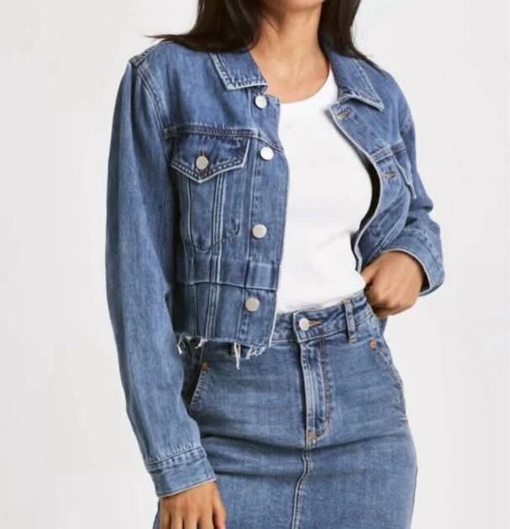 Dear John Cut Off Denim Jacket - Size Small