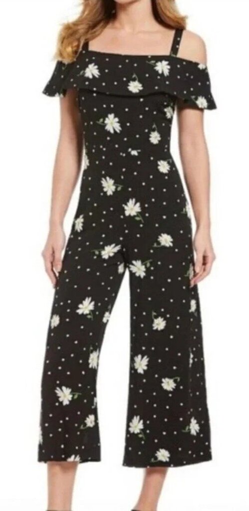 Karl Lagerfeld Black Daisy Jumpsuit (Retails for $150) - Size 6