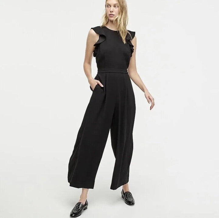 J Crew Sleeveless Ruffle Jumpsuit - Size 6