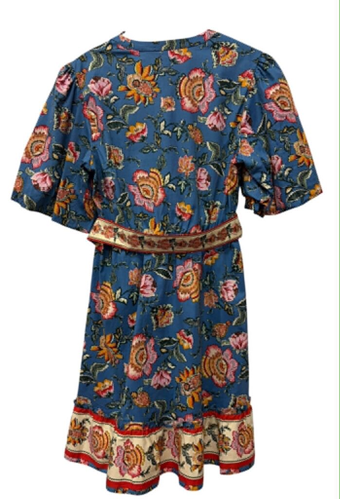Joie Puff Sleeve Ruffle Belted Dress - Size 4