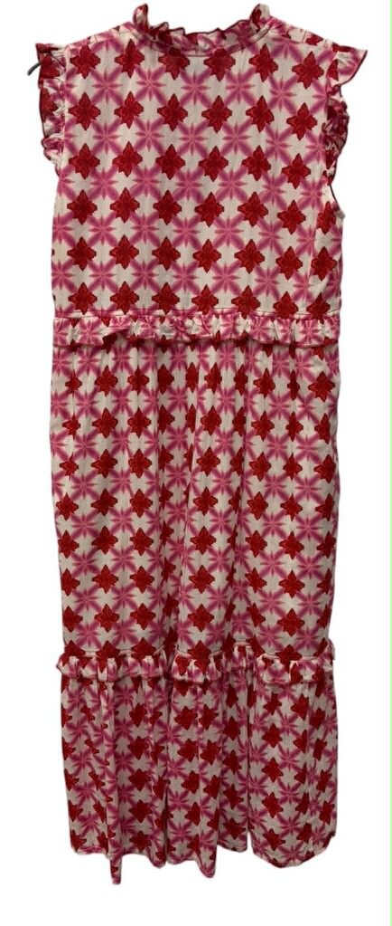 Ro's Garden Mumi Ruffle-Sleeve Midi Dress - Size Small(Retails $245)