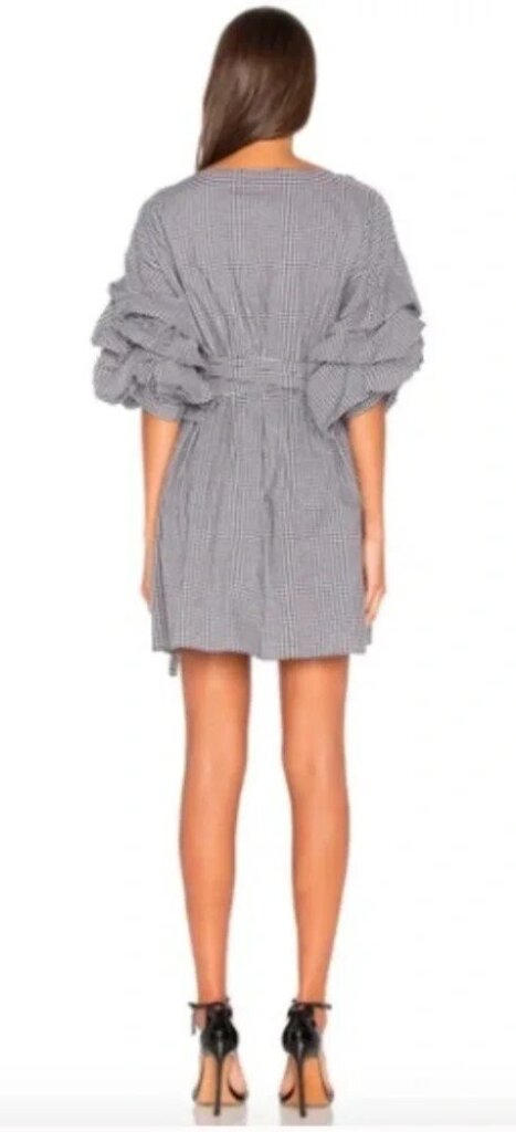 Alexis Embroidered Gingham Tie-Front Romper - Size XS