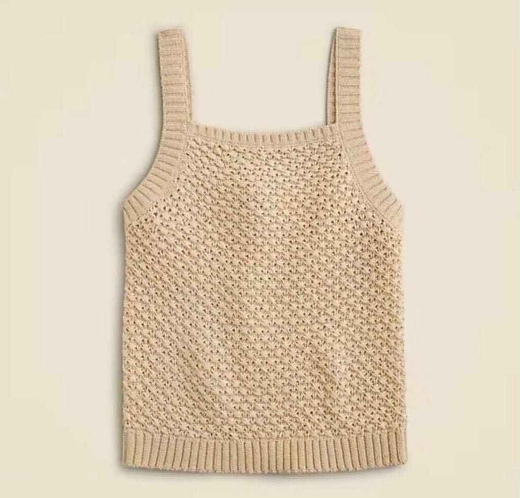 J Crew Basket Stitch Woven Sweater Tank - Size XS