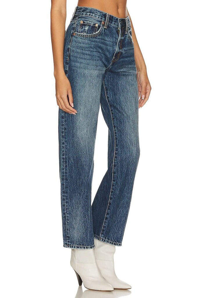 Pistola Lexi Mid Rise Relaxed Straight Jeans - Size 26(Retails $188)