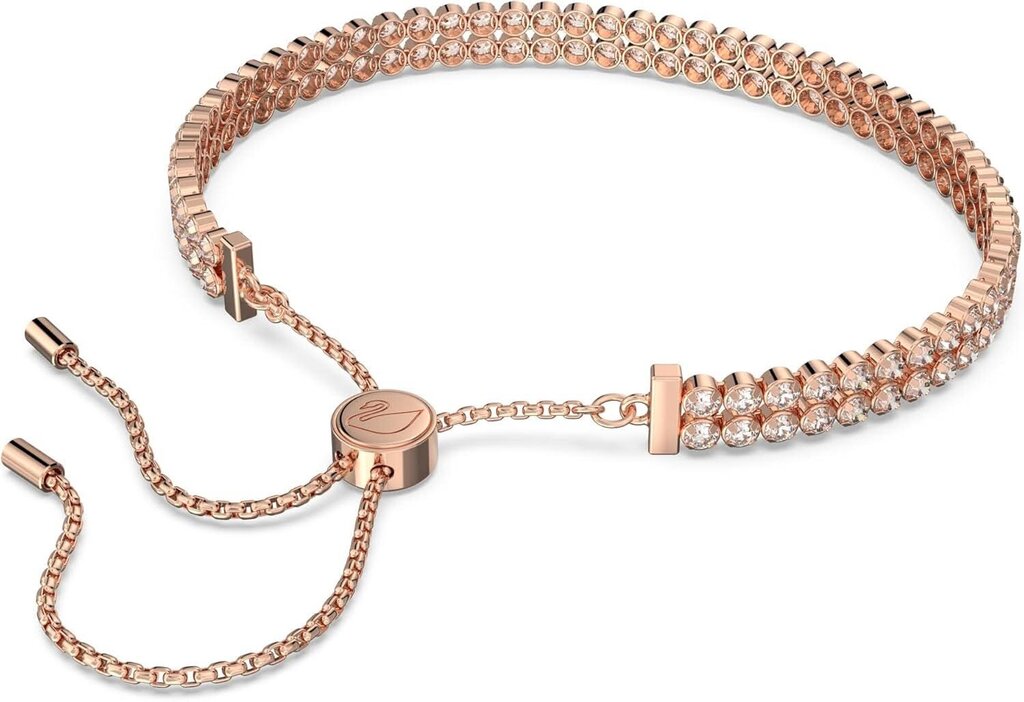 Swarvoski Matrix Tennis Soft Bracelet in Rose Gold