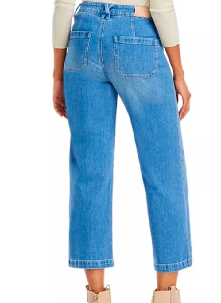 Paige Nellie Patch Pocket High Rise Straight Leg Jeans - Size 26