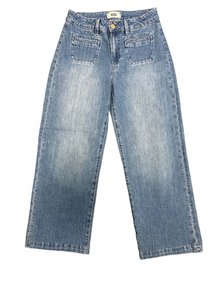 Paige Nellie Patch Pocket High Rise Straight Leg Jeans - Size 26