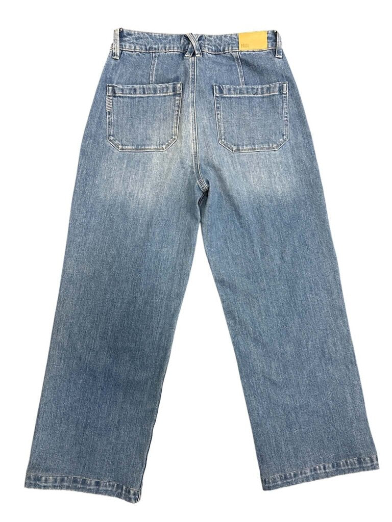 Paige Nellie Patch Pocket High Rise Straight Leg Jeans - Size 26