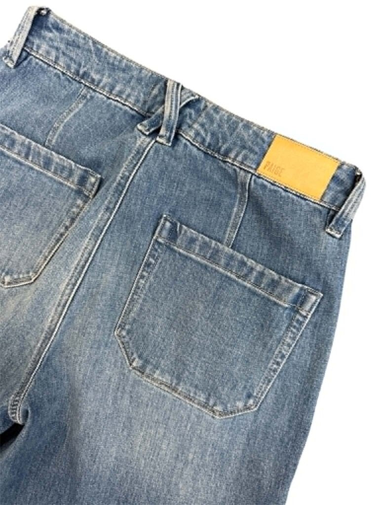 Paige Nellie Patch Pocket High Rise Straight Leg Jeans - Size 26