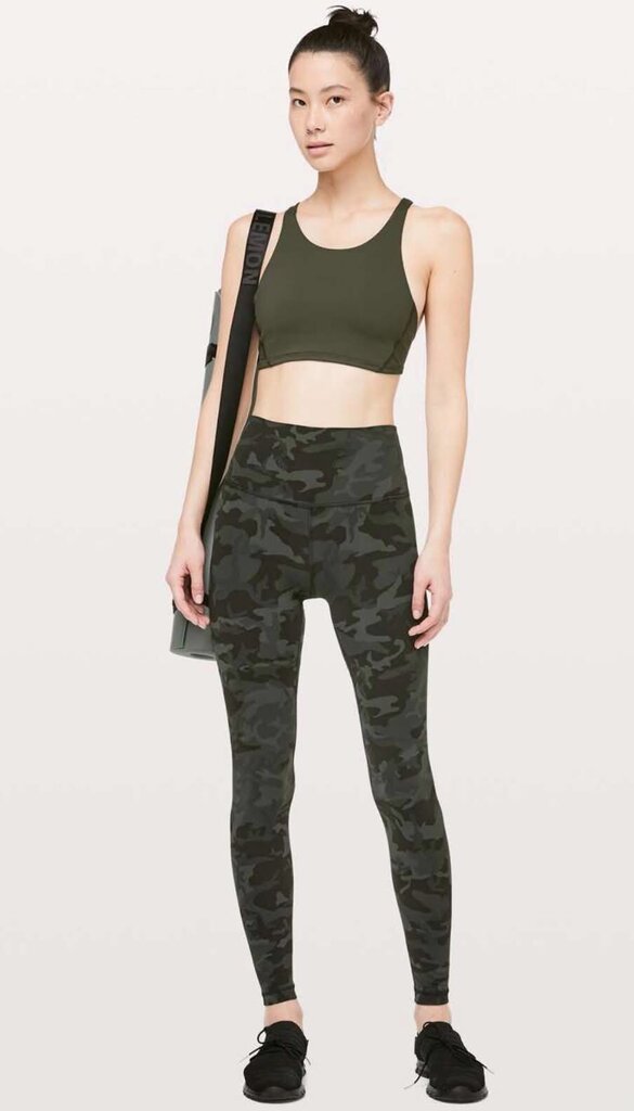 Lululemon Align Full Length 28" Leggings Incognito Camo Multi Gator Green - Size 2