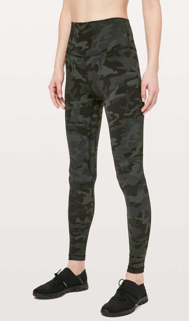 Lululemon Align Full Length 28" Leggings Incognito Camo Multi Gator Green - Size 2