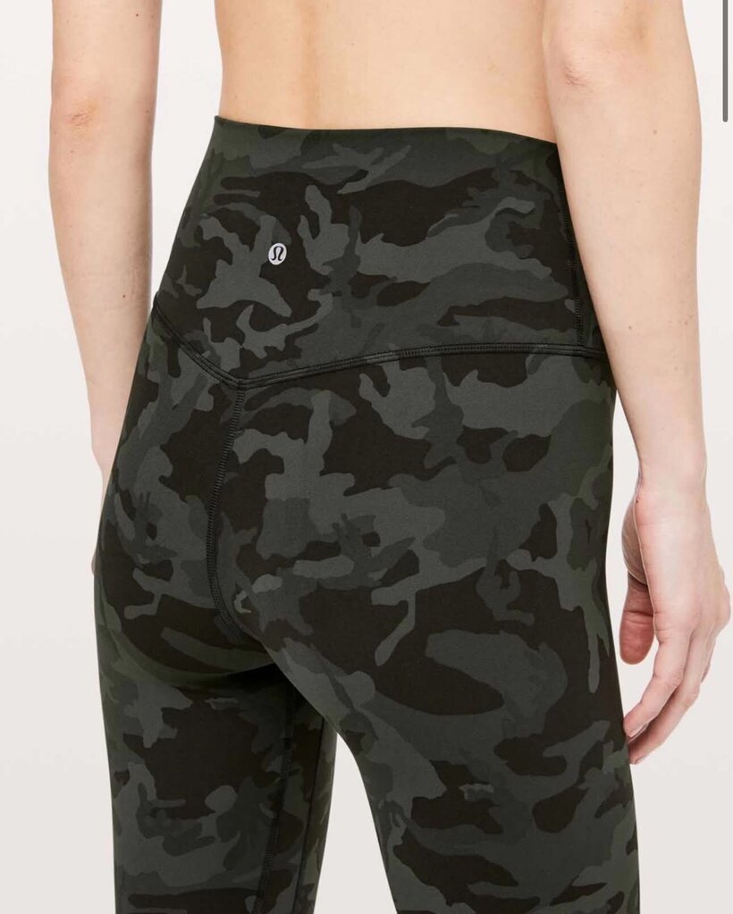 Lululemon Align Full Length 28" Leggings Incognito Camo Multi Gator Green - Size 2