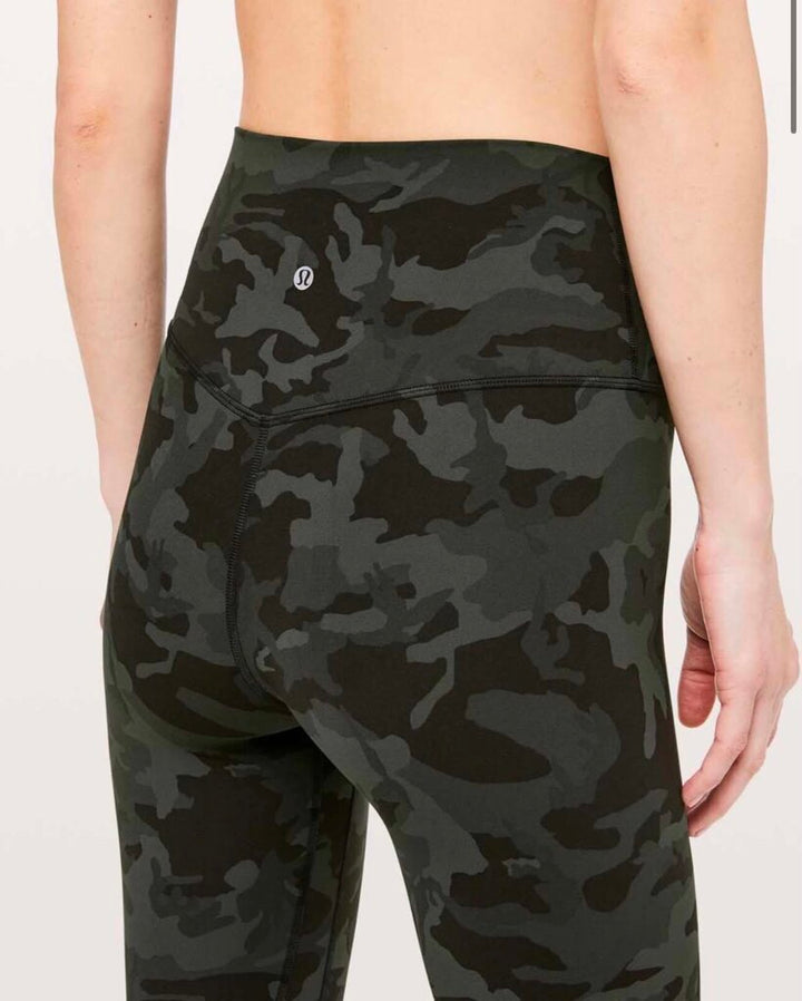 Lululemon Align Full Length 28" Leggings Incognito Camo Multi Gator Green - Size 2