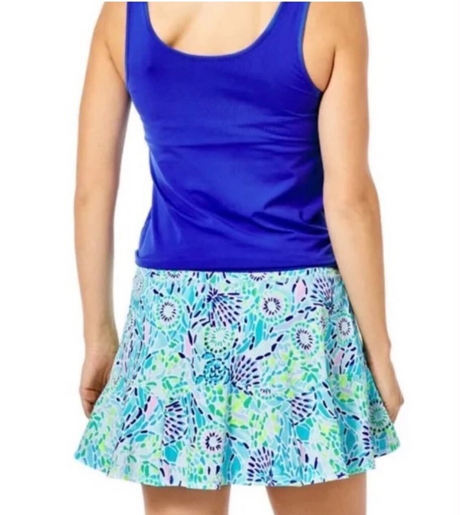 Lilly Pulitzer Luxletic Corrine Skort Blue Ibiza Open Water - Size Medium