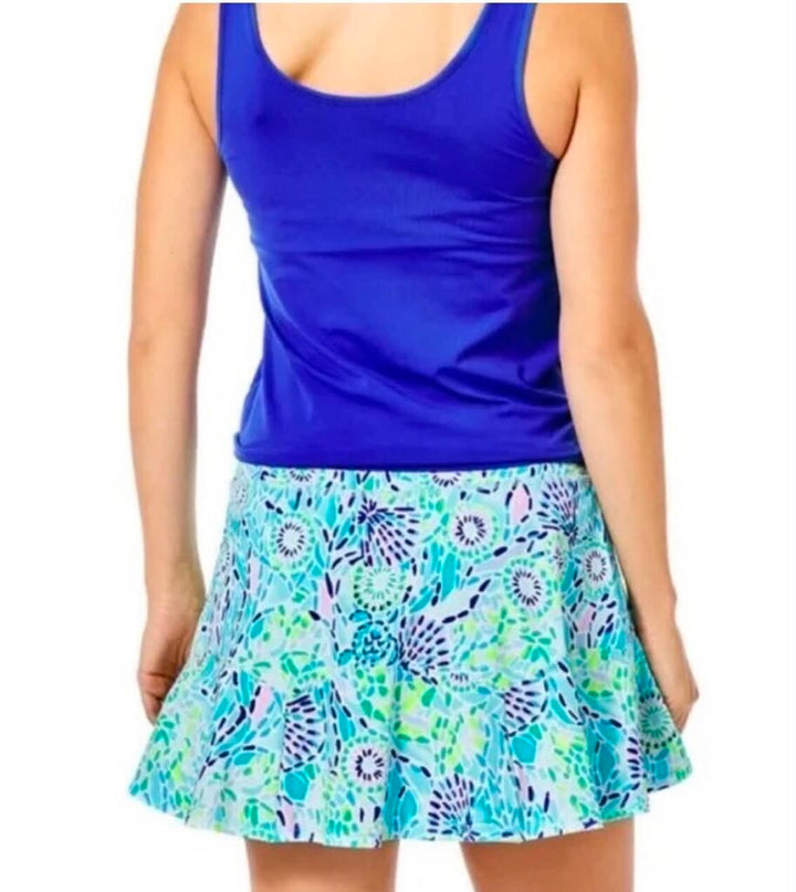 Lilly Pulitzer Luxletic Corrine Skort Blue Ibiza Open Water - Size Medium