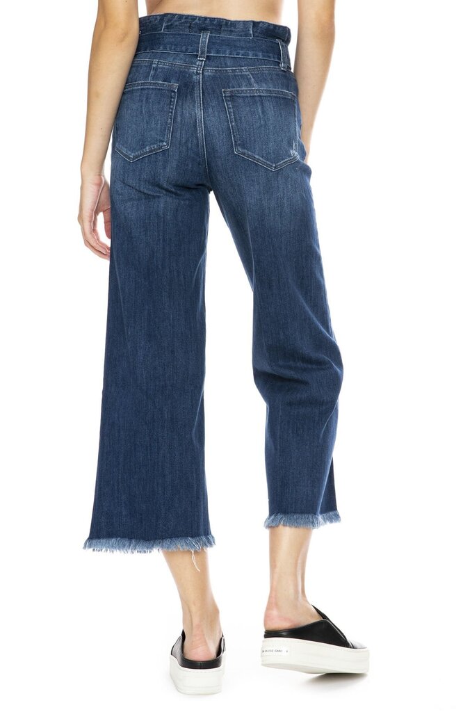 Paige Sutton Cropped Paperbag Jeans in Blue - Size 28