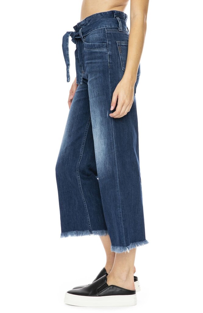 Paige Sutton Cropped Paperbag Jeans in Blue - Size 28
