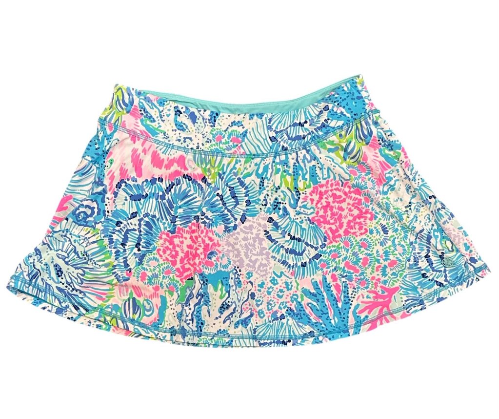 Lilly Pulitzer Luxletic Skort In Sink Or Swim - Size Medium