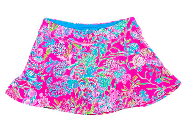 Lilly Pulitzer Luxletic Corrine Skort In Shell Me Something Good - Size Medium