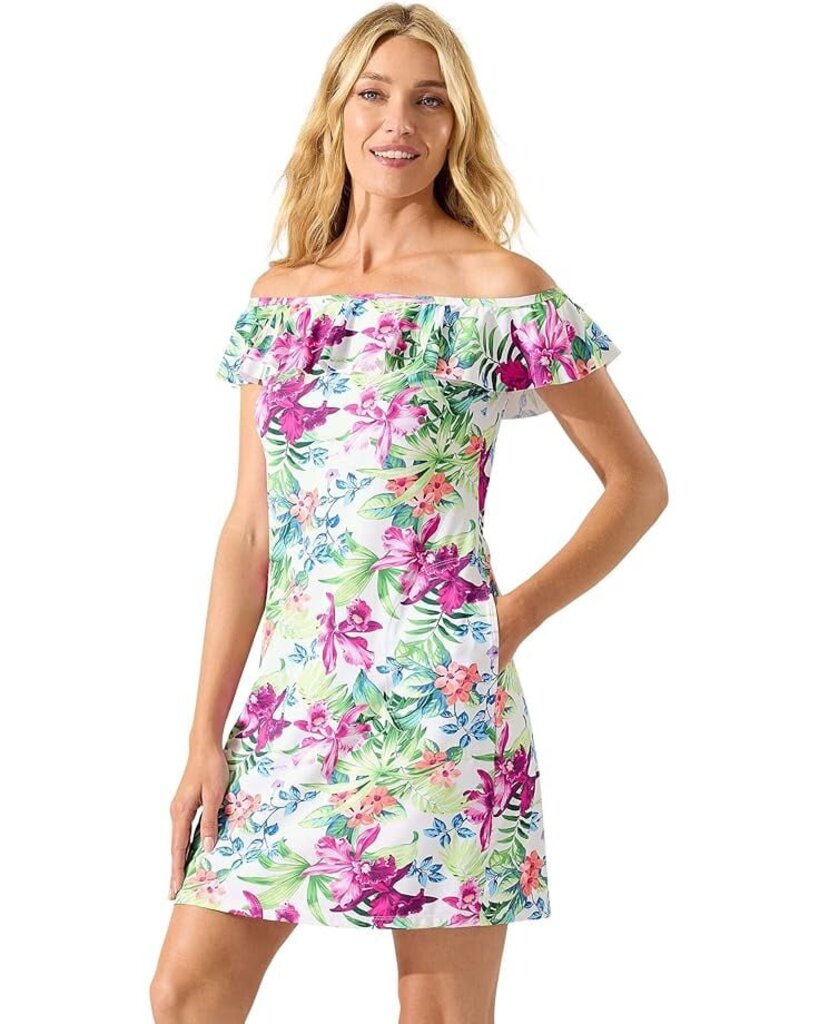 Tommy Bahama Coastal Gardens Off-the-Shoulder Cover Up - Size Medium