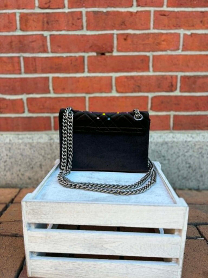 Kurt Geiger Velvet Brixton Shoulder Crossbody Lock Bag NWT - (Retails $215)