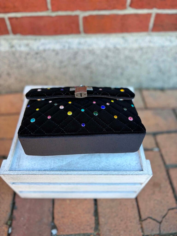 Kurt Geiger Velvet Brixton Shoulder Crossbody Lock Bag NWT - (Retails $215)