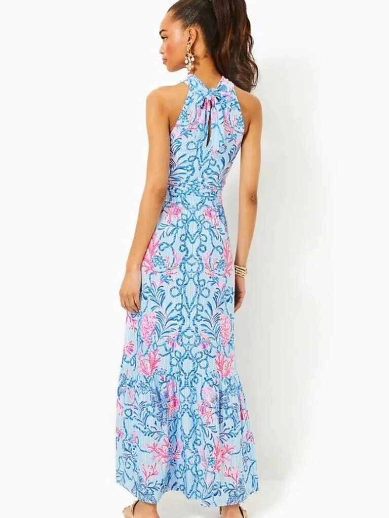 Lilly Pulitzer Montecito Halter Maxi Dress - Size Medium