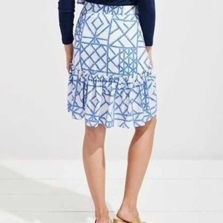 Vineyard Vines Bamboo Lattice Wrap Skirt NWT Skirt - Size 4