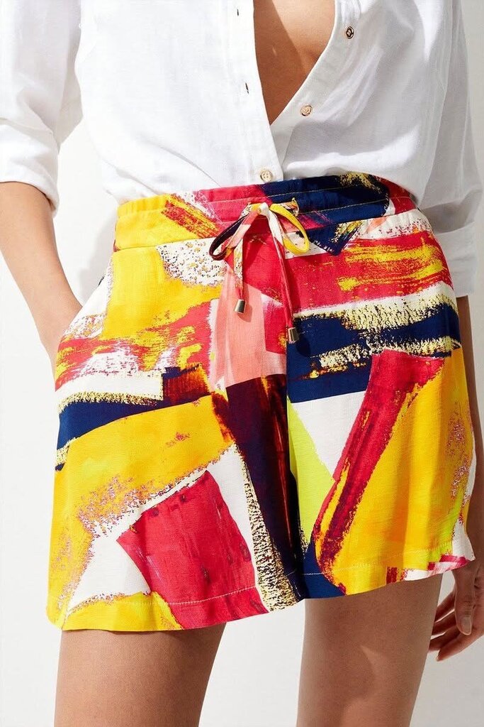 Karen Millen NWT Paint Stroke Woven Short - Size 6