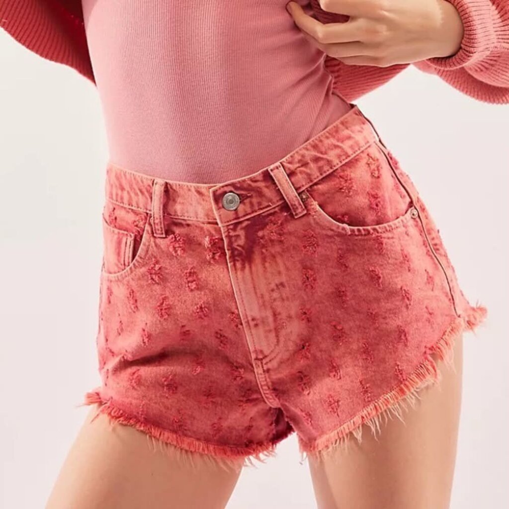 Free People Mixed Emotions Distressed Shorts - Size 28