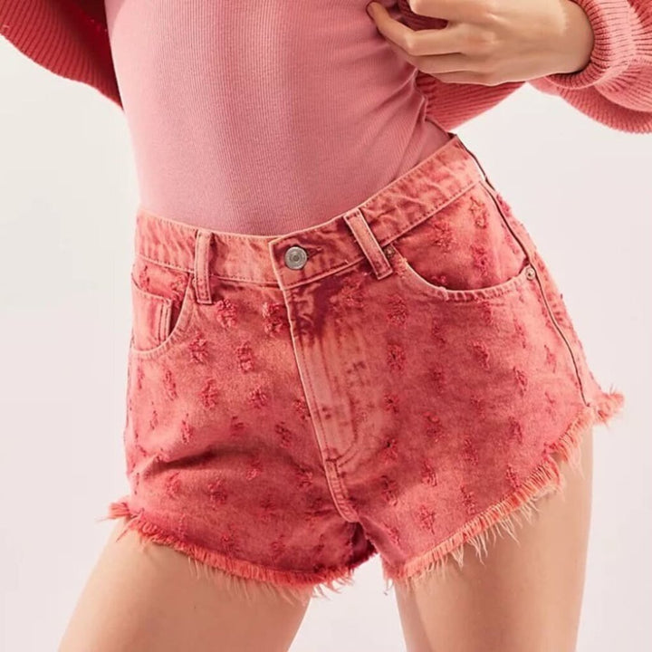 Free People Mixed Emotions Distressed Shorts - Size 28
