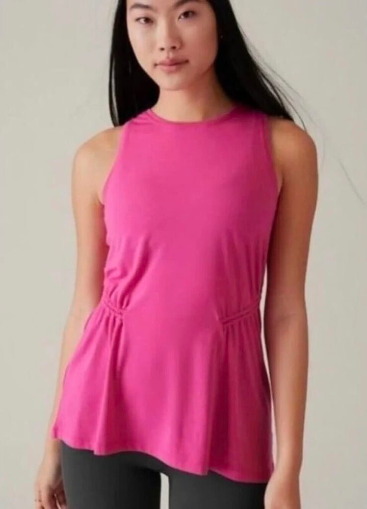 Athleta Air Out Cinch Tank Top In Pink - Size XS