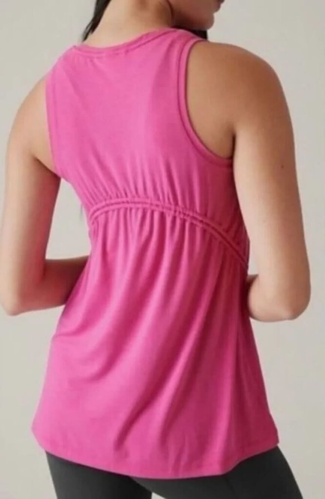 Athleta Air Out Cinch Tank Top In Pink - Size XS