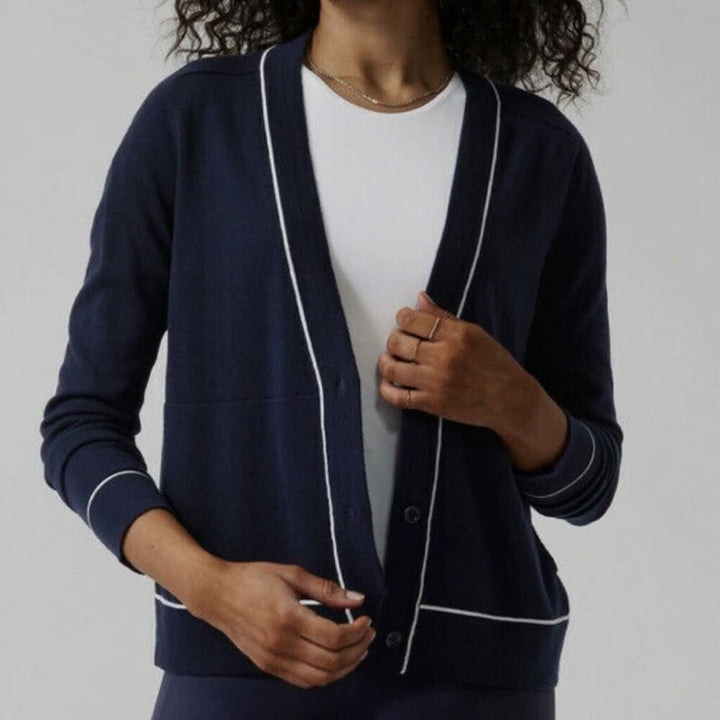 Athleta Lightweight Cardigan In Blue - Size Small