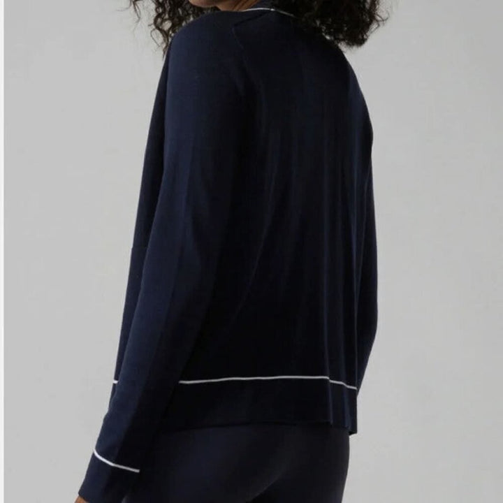 Athleta Lightweight Cardigan In Blue - Size Small