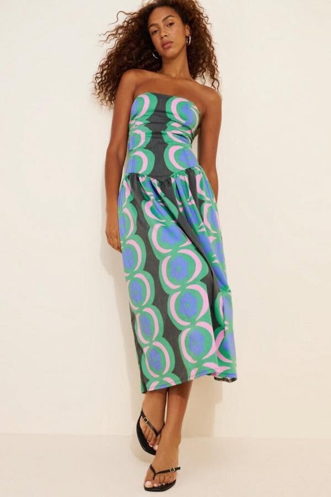 Fenareta The Flowers And The Moon Midi Dress - Size XL (Retails for $180)