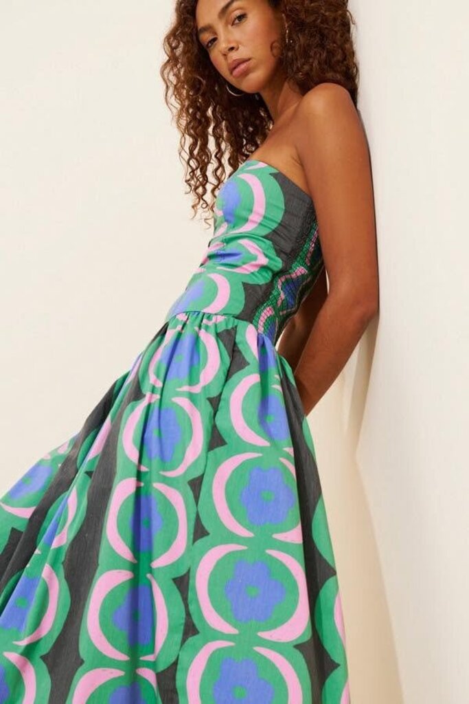Fenareta The Flowers And The Moon Midi Dress - Size XL (Retails for $180)