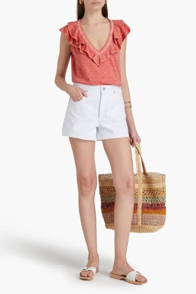 Veronica Beard Ellerie Ruffled Jersey Top - Size XL (Retails for $168)