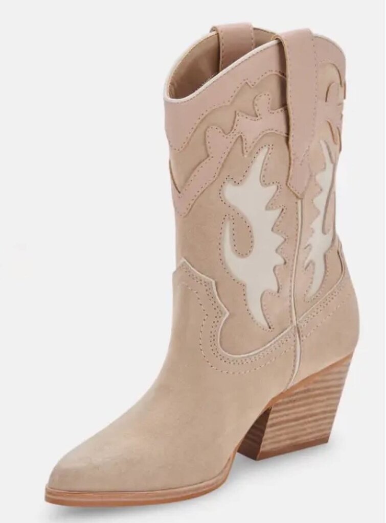Dolce Vita Landen Dune Suede Western Boots - Size 7.5