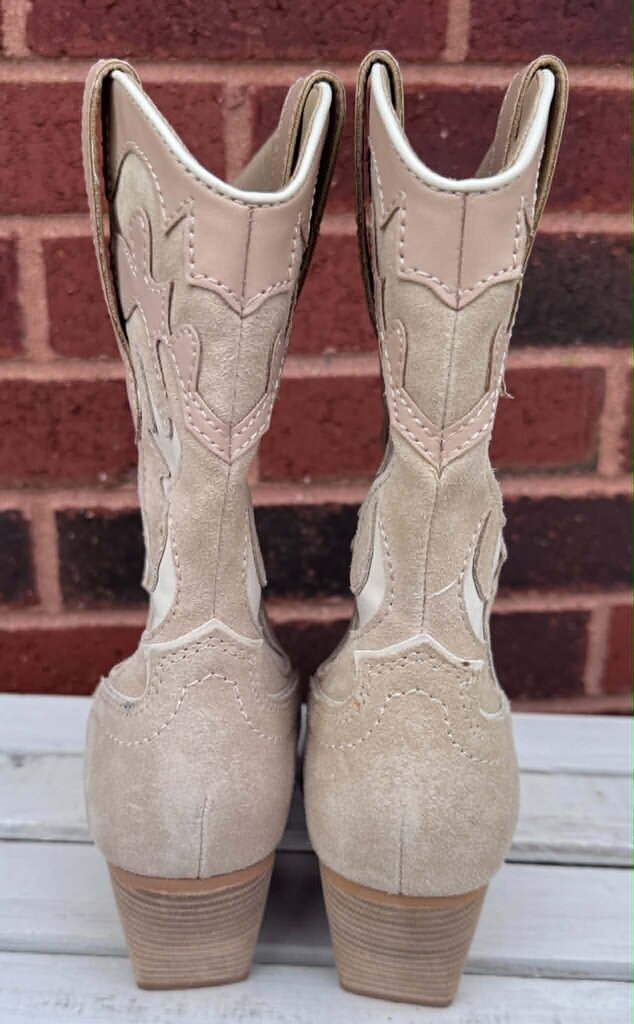Dolce Vita Landen Dune Suede Western Boots - Size 7.5