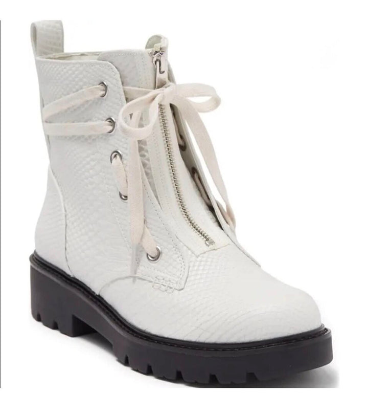 UGG Daren Snakeskin Embossed Combat Boots - Size 6.5