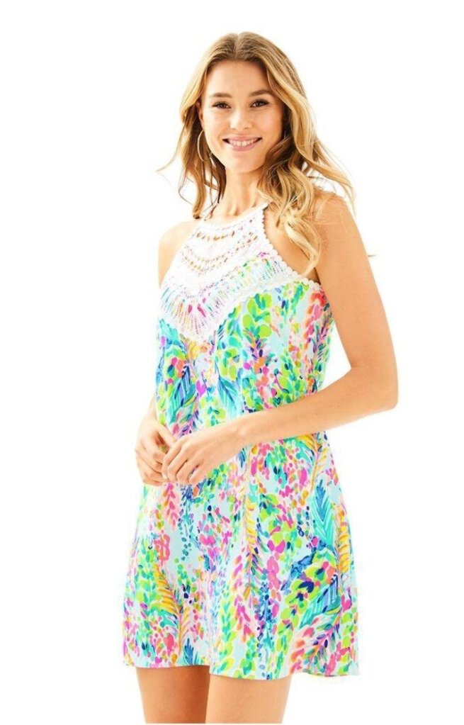 Lilly Pulitzer Pearl Soft Shift Dress in Catch the Wave Pattern - Size 2 (Retails for $178)