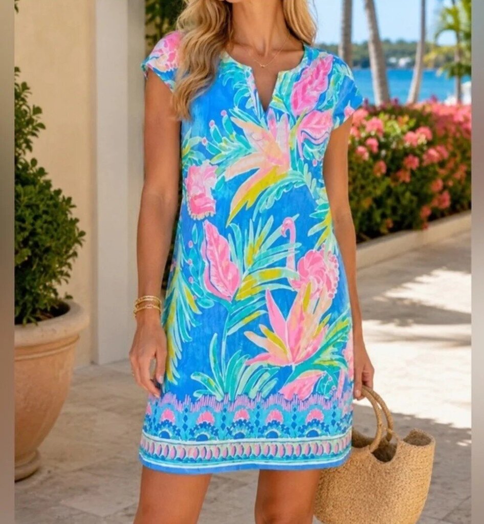 Lilly Pulitzer Sophiletta Dress in Show Stopper Flamingo - Size XS
