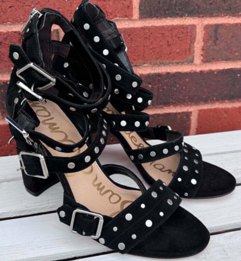 Sam Edelman York Suede Studded Heels - Size 8 (retails for $175)
