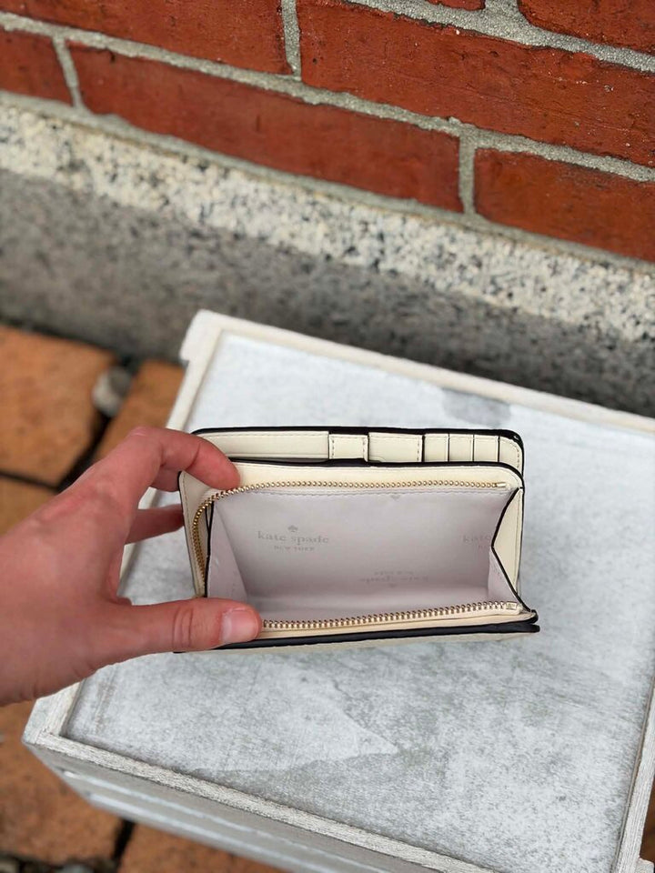 Kate Spade Lena Straw Bifold Wallet