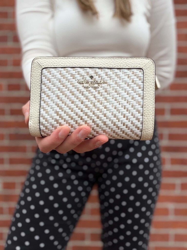 Kate Spade Lena Straw Bifold Wallet